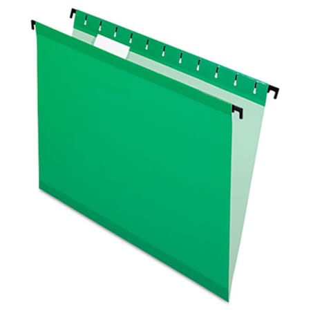 PENDAFLEX Pendaflex 615215BGR Poly Laminate Hanging Folders; Bright Green - Letter Size 615215BGR